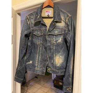 Men’s PRPS distressed jean denim jacket